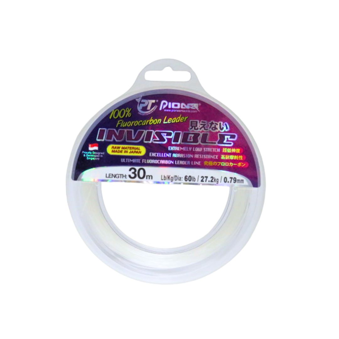 Pioneer Invisible Fluorocarbon Leader 30M Clear